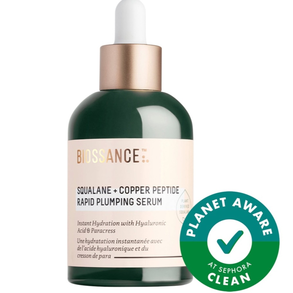 NWT BIOSSANCE Squalane & Copper Peptide Rapid Plumping Serum